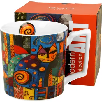 DUO Gifts DG - Porcelánový hrnek MODERN CAT v dárkové krabičce - 450 ml