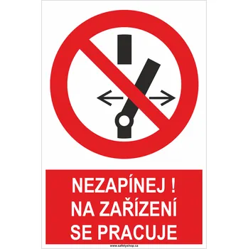 Nezapínej ! Na zařízení se pracuje samolepící vinylová fólie 300x200 mm