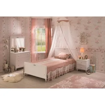 Dětská postel Malý studentský pokoj Ema - bílá