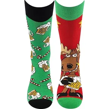 Pánská móda DAMER vánoční ponožky s krabičkou Lonka - SOB + PIVO