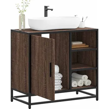 Koupelnový nábytek Koupelnová skříňka pod umyvadlo hnědý dub 65x33x60cm kompozit Hnědá 849288