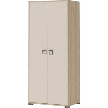 Šatní skříň Dvoudveřová šatní skříň Sloane - buk/béžová