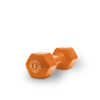 Fitness Power System Vinyl Dumbell 1 kg orange