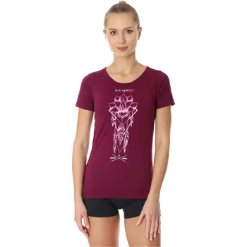 BRUBECK DÁMSKÉ TRIČKO KRÁTKÝ RUKÁV OUTDOOR WOOL PRO Barva: Fialová, Velikost: S