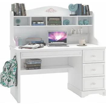 Psací stůl Psací stůl Ballerina s nástavcem - bílá