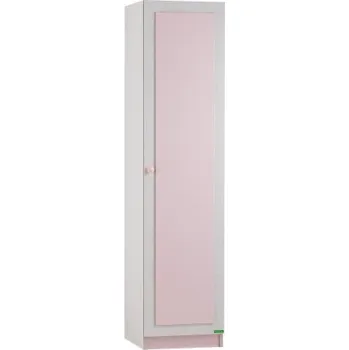 Šatní skříň Policová skříň Chere - bříza/růžová