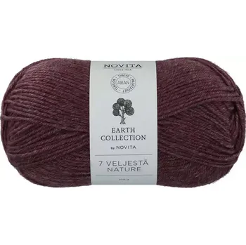 Příze Novita 7 Brothers Nature 594 Vínová (Ponožková příze 7 Veljestä Zaunreben )