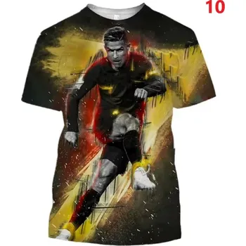 Dámské tričko Pohodlné volnočasové tričko pro fanoušky fotbalu Cristiano Ronaldo Barva: 10 (ST720vfac), Velikost: 140