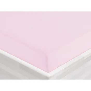 Prostěradlo Jersey napínací prostěradlo JR-032 Pudrově růžová 90 x 200 - výška 20 cm