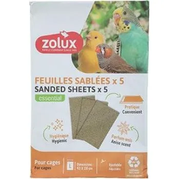 Pro ptáka Pískové podložky pro ptáky L 43x28cm/5ks Zolux