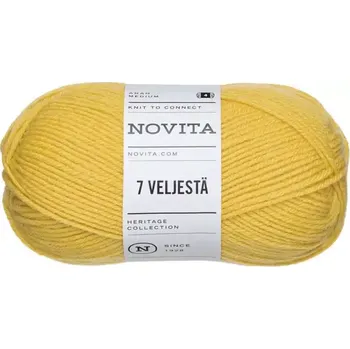 Příze Novita 7 Brothers 268 Žlutá (Ponožková příze 7 Veljestä Sonnenblume )