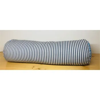 Polštář Pohankový polštářek válec černé a modré pruhy