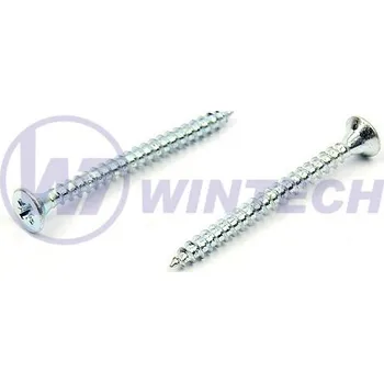 Vrut Páskovaný vrut do dřeva 4x30 mm, PZ, zinek bílý, zápustná hlava (páskované vruty do dřeva univerzální)