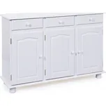 Široká kombinovaná komoda z masivu Sorano - bílá