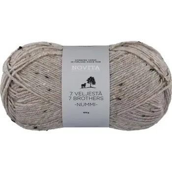 Příze Novita 7 Brothers Nummi 947 Béžová (Ponožková příze 7 Veljestä Nummi Wüste )