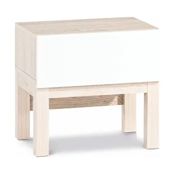 Noční stolek Noční stolek Artos - dub sofia/bílá