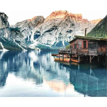 Obraz Skleněný obraz Tyrol. hory, 30 × 30 cm GL-02001