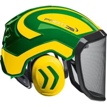 Skialpinistické vybavení Přilba PROTOS® Integral Forest, štít F39, zelenoneonověžlutá
