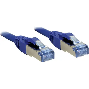 Síťový kabel LINDY 47156 RJ45 síťové kabely, propojovací kabely CAT 6A S/FTP 30.00 m modrá s ochranou 1 ks