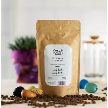 Káva Supremo Kolumbie 250g zrnková káva 100% Arabika (Zrnková káva)