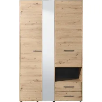 Šatní skříň Šatní skříň se zrcadlem Samuel 3D - dub artisan