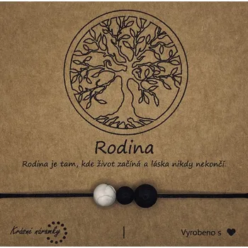 Náramek Krásné náramky Náramek simple - Rodina (různé kombinace) Varianta rodinky: Černý provázek - Máma, táta, kluk