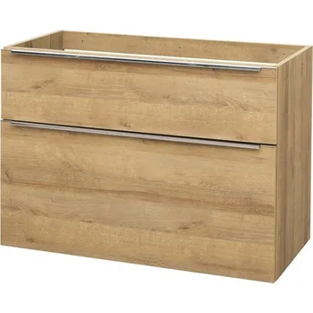 Koupelnový nábytek Mereo Mailo, koupelnová skříňka 101 cm, dub Riviera, chrom madlo CN522S