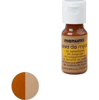 Průmyslové lepidlo Manumi tekutá barva do mýdla 10 ml bílá káva