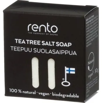 Koupelová kosmetika RENTO saunové solné mýdlo s vůní tea tree, 50g - REN-SSM-TT