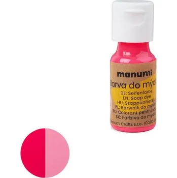 Průmyslové lepidlo Manumi tekutá barva do mýdla 10 ml neonově růžová