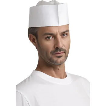 Gastro oděv 2P Servis Čepice lodička kuchařská uni bílá 100% Celulóza