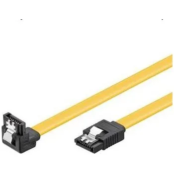 Kabel PremiumCord 0,3m SATA 3.0 datový kabel 1.5GBs / 3GBs / 6GBs, kov.západka, 90° (kfsa-15-03)