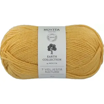 Příze Novita 7 Brothers Nature 285 Žlutá (Ponožková příze 7 Veljestä Safran )