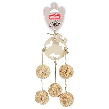 hračka pro malé zvíře Zolux S.A.S. Hračka hlodavec EHOP závěs s pěti bambulemi Zolux