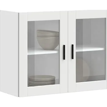 Kuchyňská skříňka Kuchyňská nástěnná skříňka se skleněnými dvířky "Porto" bílá Bílá 854087