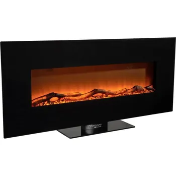 Voltomat HEATING Elektrický krb Flat, 1600 W, 128 × 55 × 14 cm, černý WS-G-01 BLACK
