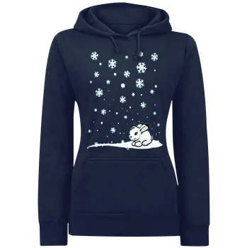 Dámská mikina Mikina s kapucí z Tierisch - Snow Bunny - Ženy - tmavě modrá