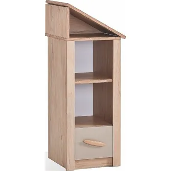 Dětský pokoj Malý dětský regál Boom - dub colorado/šedá