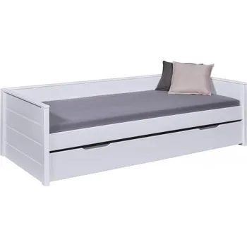 Postel Válenda z masivu 90x200cm s přistýlkou Hendrix - bílá