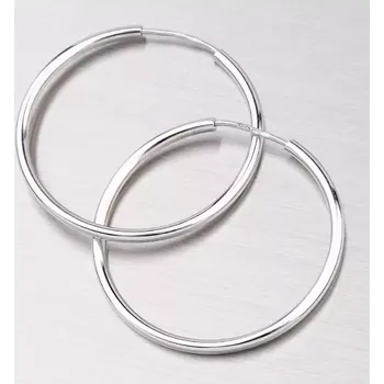 Náušnice Dámské náušnice bílé zlato 585 kruhy 30 mm 12-140
