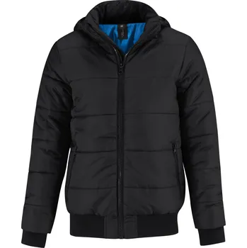 B&amp;C Superhood Pánská zimní bunda JM940 Black-Cobalt Blue M