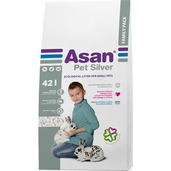 Podestýlka pro hlodavce Podestýlka hlod. Asan Pet Silver 42l / 8kg