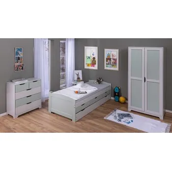 Dětský pokoj Dětský pokoj z masivu Zani - šedá/zelená