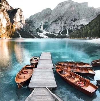 Obraz Skleněný obraz Tyrol. lodě, 30 × 30 cm GL-02000