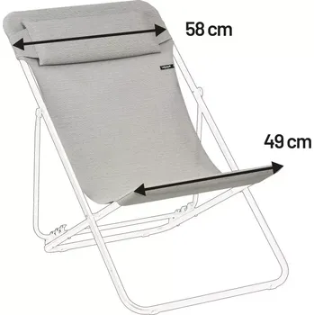 Zahradní lehátko Náhradní potah lehátka Šedá Galet BatylineDUO MAXITRANSAT+