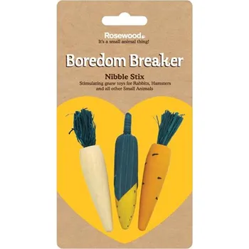 hračka pro malé zvíře Hračka hlod. dřevo hlodací Zelenina Rosewood 3 ks