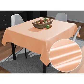ubrus Saténový čtvercový ubrus polyesterový Satén LUX-060 Světle broskvový 40x40 cm