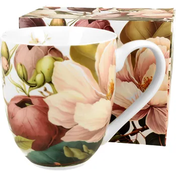 DUO Gifts DG - Porcelánový hrnek jumbo XXL Magnólie v dárkové krabičce - 1 litr