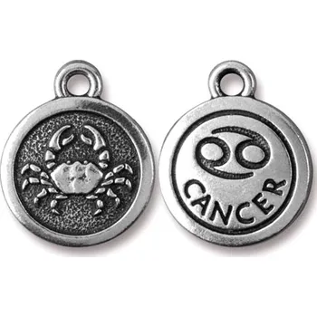 Přívěsek TierraCast přívěsek Cancer Rak starostříbrný