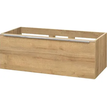 Koupelnový nábytek Mereo Mailo, koupelnová skříňka 101 cm, dub Riviera, chrom madlo